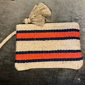 J.Jill Boho Jute Clutch/Wrist Bag NWOT